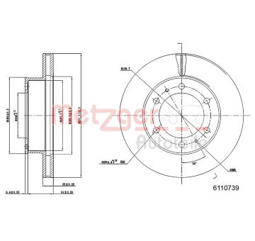 Brzdový kotouč METZGER 6110739