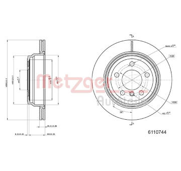Brzdový kotouč METZGER 6110744