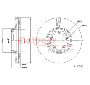 Brzdový kotouč METZGER 6110745