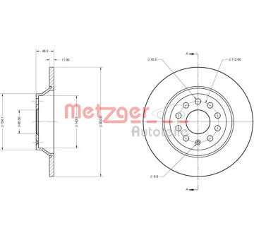 Brzdový kotouč METZGER 6110747