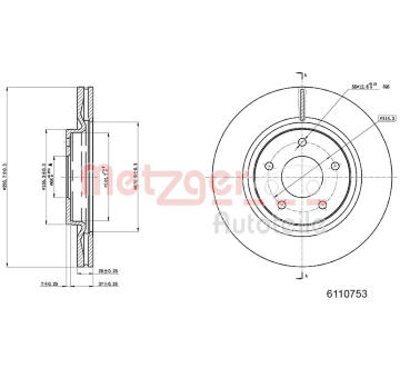 Brzdový kotouč METZGER 6110753