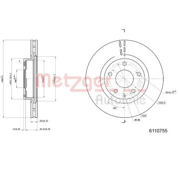 Brzdový kotouč METZGER 6110755