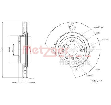 Brzdový kotouč METZGER 6110757