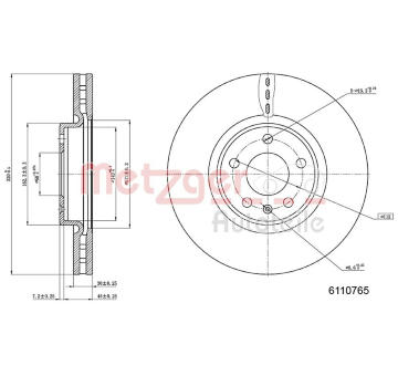 Brzdový kotouč METZGER 6110765