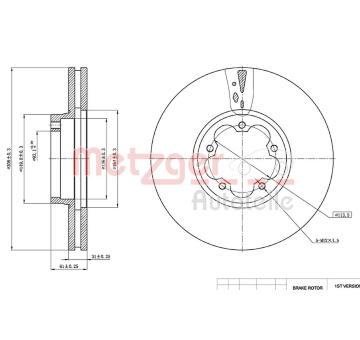 Brzdový kotouč METZGER 6110767