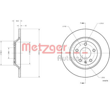 Brzdový kotouč METZGER 6110778
