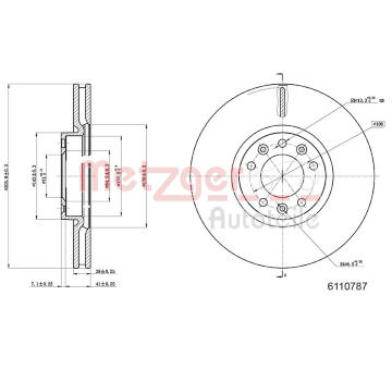 Brzdový kotouč METZGER 6110787