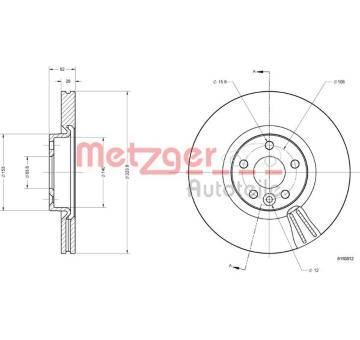 Brzdový kotouč METZGER AUTOTEILE 6110812