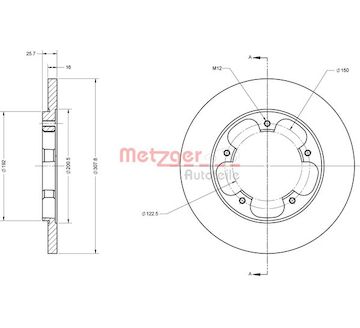 Brzdový kotouč METZGER 6110816