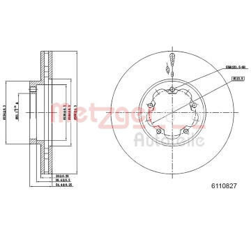 Brzdový kotouč METZGER 6110827