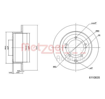Brzdový kotouč METZGER 6110835