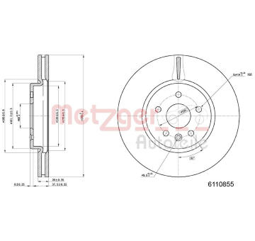Brzdový kotouč METZGER 6110855