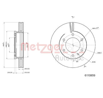 Brzdový kotouč METZGER 6110859