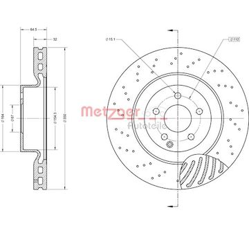 Brzdový kotouč METZGER 6110866