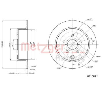 Brzdový kotouč METZGER 6110871