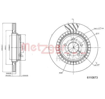 Brzdový kotouč METZGER 6110873
