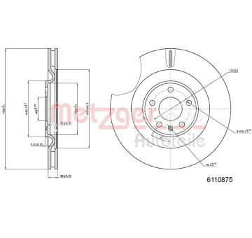 Brzdový kotouč METZGER 6110875