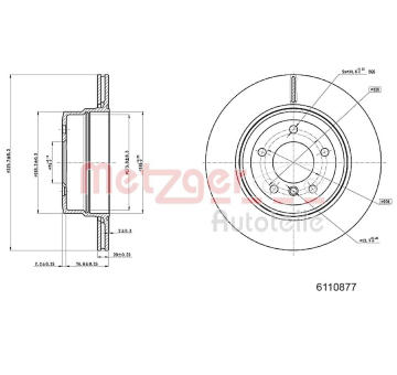 Brzdový kotouč METZGER 6110877