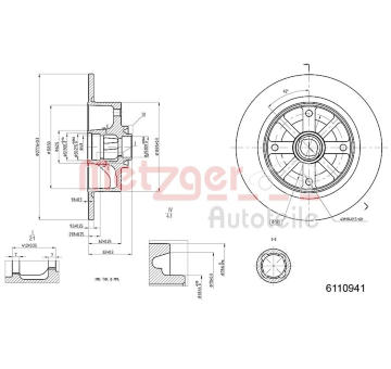 Brzdový kotouč METZGER 6110941