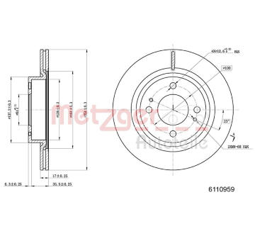 Brzdový kotouč METZGER 6110959