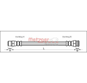 Brzdová hadice METZGER 4112520