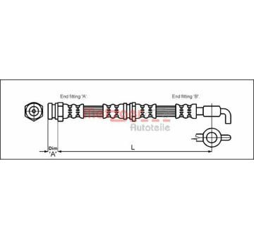 Brzdová hadice METZGER 4114780