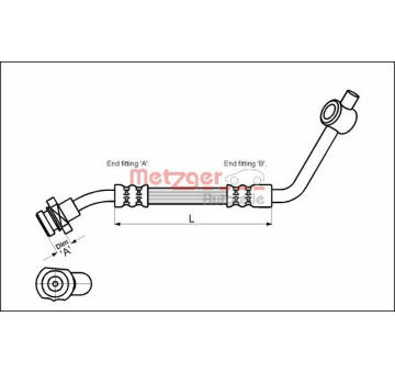 Brzdová hadice METZGER AUTOTEILE 4112529