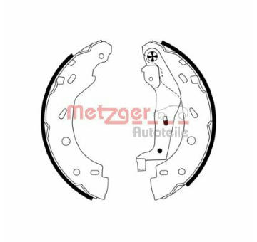 Sada brzdových čelistí METZGER AUTOTEILE MG 785