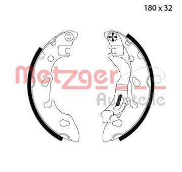 Sada brzdových čelistí METZGER MG 123