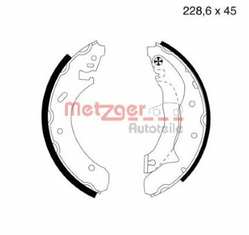 Sada brzdových čelistí METZGER MG 581