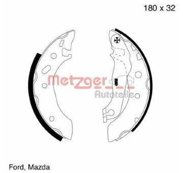 Sada brzdových čelistí METZGER MG 642