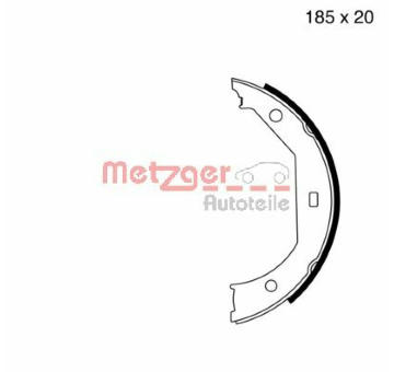 Sada brzdových čelistí, parkovací brzda METZGER MG 652