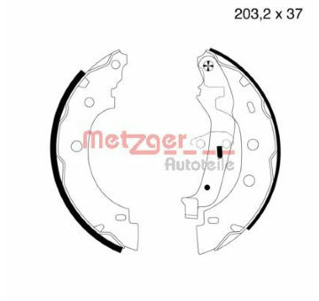 Sada brzdových čelistí METZGER MG 706