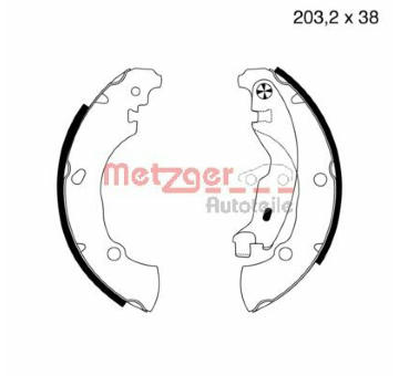Sada brzdových čelistí METZGER MG 717