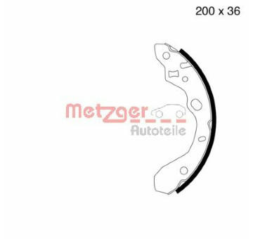 Sada brzdových čelistí METZGER AUTOTEILE MG 800