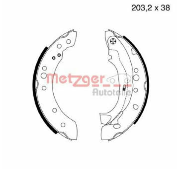 Sada brzdových čelistí METZGER MG 961