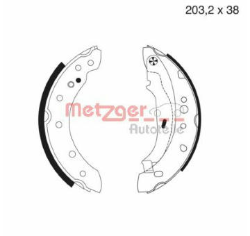 Sada brzdových čelistí METZGER MG 984