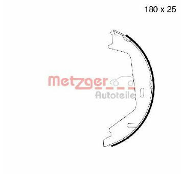 Sada brzdových čelistí, parkovací brzda METZGER MG 998