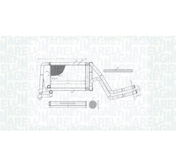 Výměník tepla, vnitřní vytápění MAGNETI MARELLI 350218488000