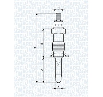 Žhavicí svíčka MAGNETI MARELLI 062587001304