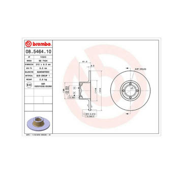 Brzdový kotouč MAGNETI MARELLI 360406014000