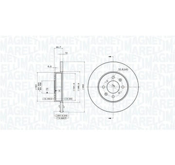 Brzdový kotouč MAGNETI MARELLI 360406014500