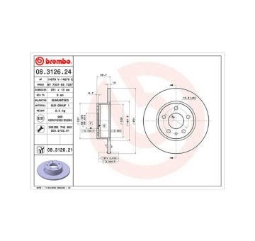 Brzdový kotouč MAGNETI MARELLI 360406021100