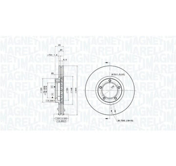 Brzdový kotouč MAGNETI MARELLI 360406025800