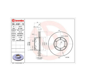 Brzdový kotouč MAGNETI MARELLI 360406042500