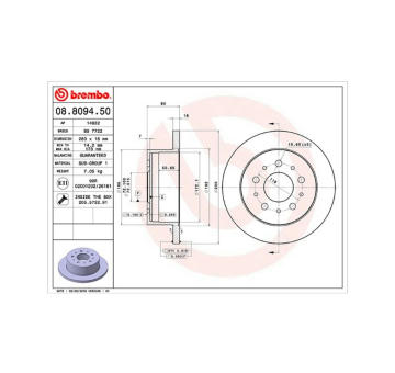 Brzdový kotouč MAGNETI MARELLI 360406065100