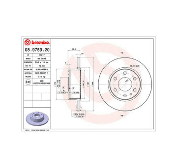 Brzdový kotouč MAGNETI MARELLI 360406073200