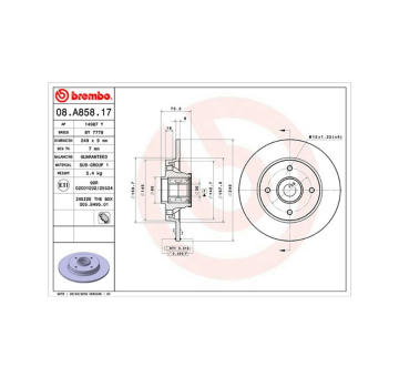 Brzdový kotouč MAGNETI MARELLI 360406107900