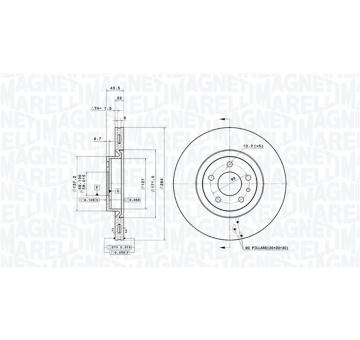 Brzdový kotouč MAGNETI MARELLI 360406211500