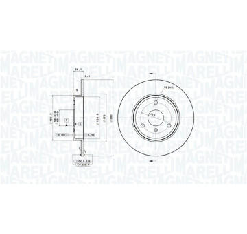 Brzdový kotouč MAGNETI MARELLI 360406211600